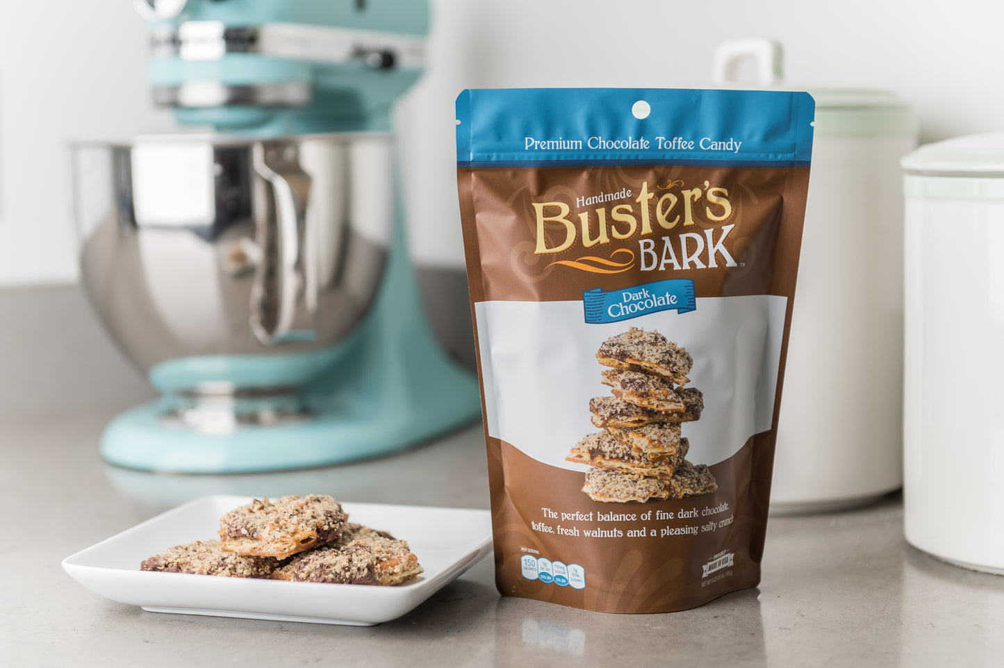 Buster’s Bark - Dark Chocolate Handmade Premium Chocolate Toffee Candy