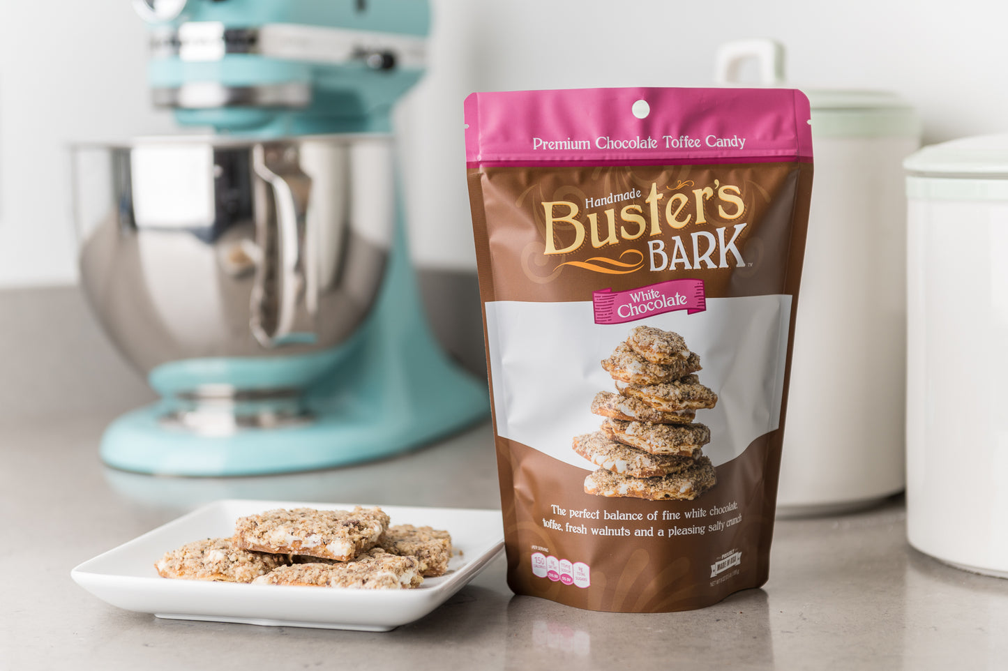 Buster’s Bark - White Chocolate Handmade Premium Chocolate Toffee Candy