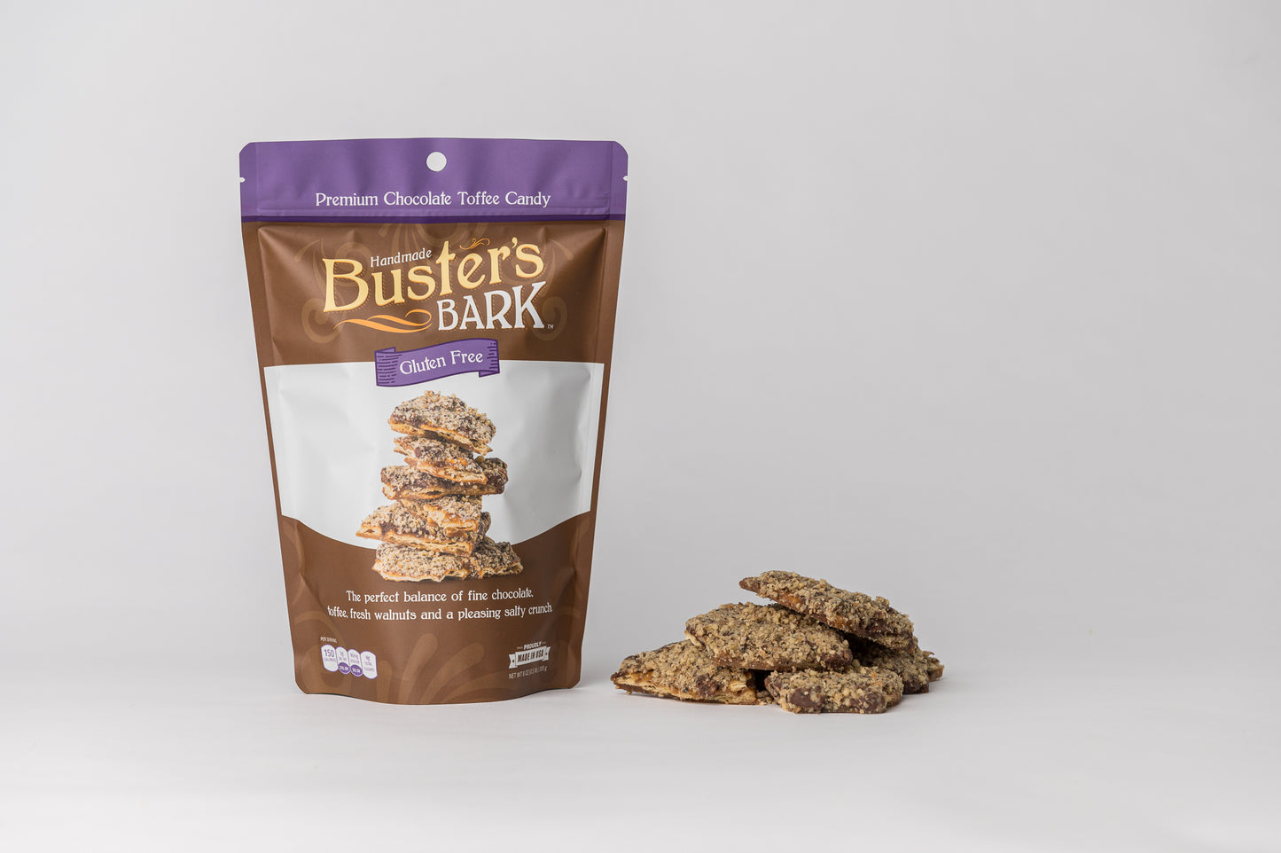 Buster’s Bark - GLUTEN FREE Handmade Premium Chocolate Toffee Candy